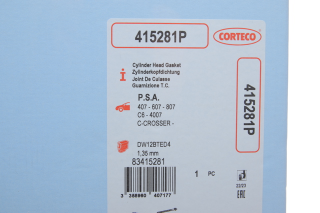 Vedante de cabeça de motor (CBC) Corteco 415281P preço, a partir de 57,93 USD