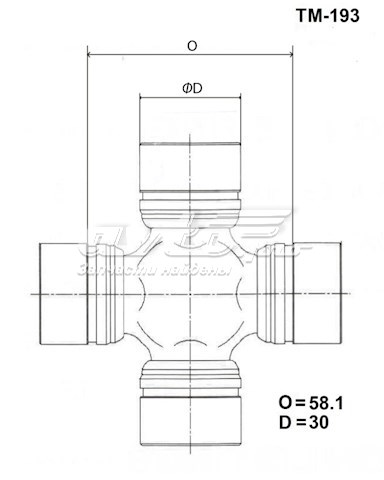 TM193 TOYO Cruceta de árbol de cardán trasero original y equivalente