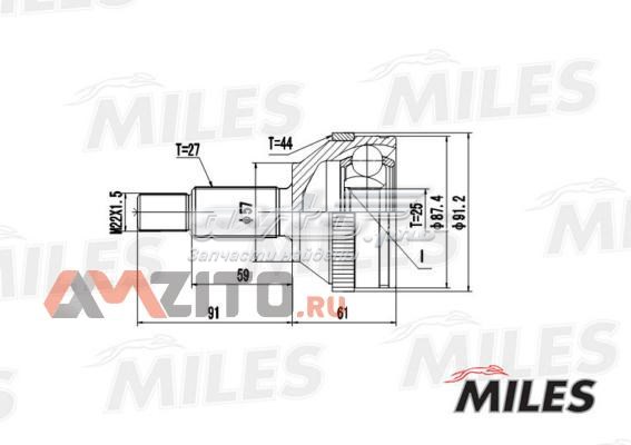 ШРУС наружный передний GA20118 Miles