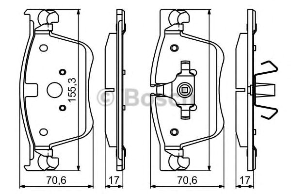 986494696 Bosch Колодки передние