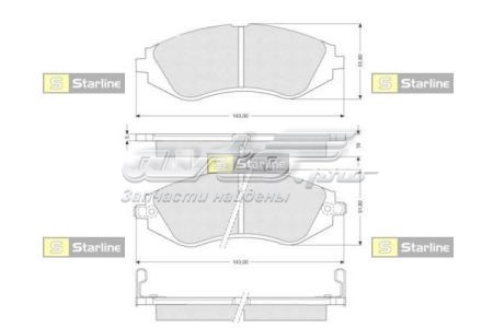 Тормозные колодки Starline BDS188