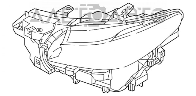 Левая фара TM52510L0B Mazda