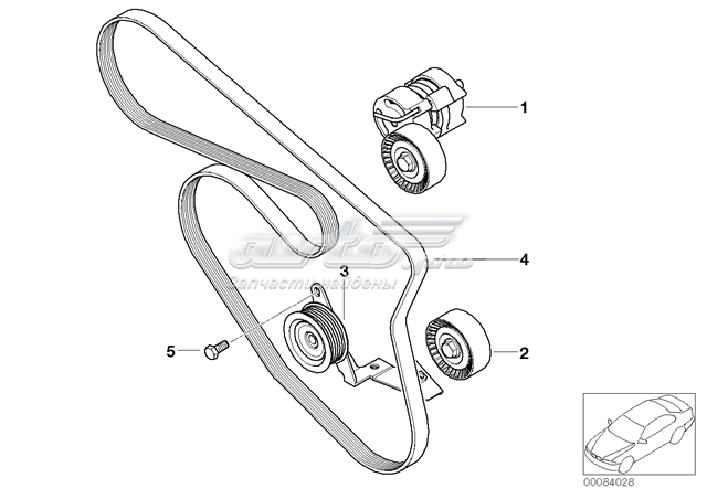 Ремінь приводний, агрегатів 11287631810 BMW