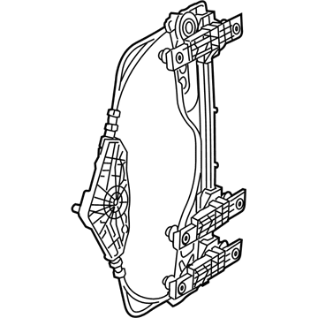 K68227458AA Fiat/Alfa/Lancia mecanismo de acionamento de vidro da porta traseira direita