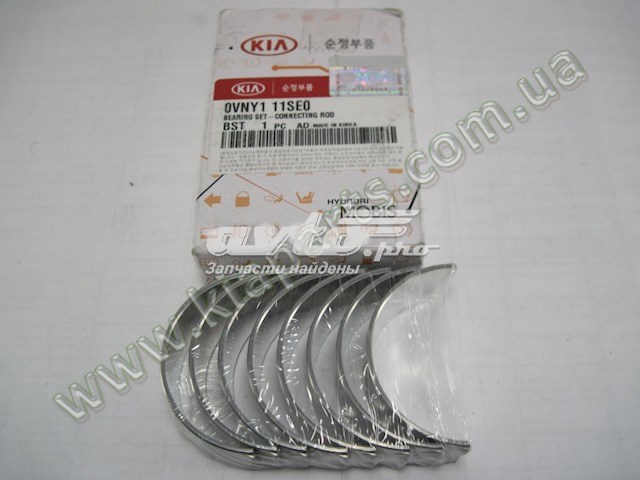 0VNY111SE0 Hyundai/Kia folhas inseridas de cambota de biela, kit, padrão (std)