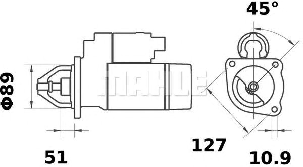 Стартер 11131249 Mahle Original