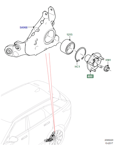 LR090541 Land Rover Ступица задняя
