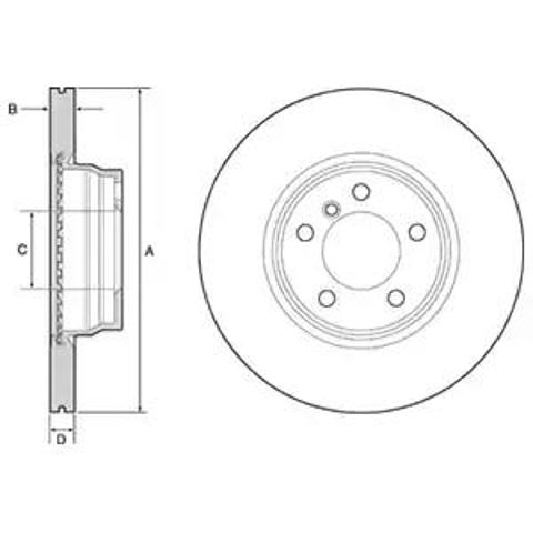 Передние тормозные диски BG4458C Delphi