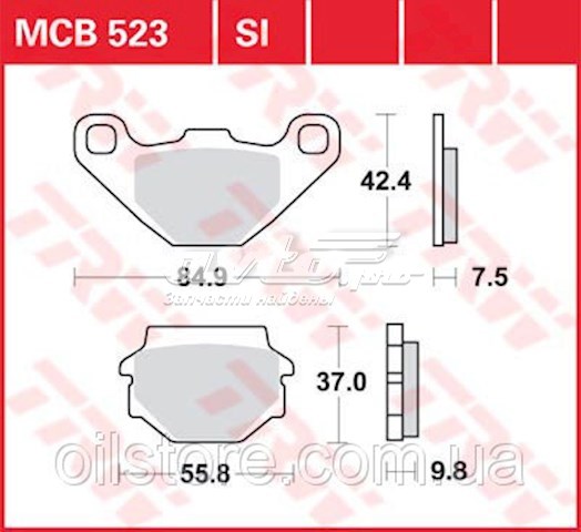 MCB523 TRW sapatas do freio dianteiras de disco