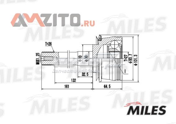 ШРУС наружный передний GA20450 Miles