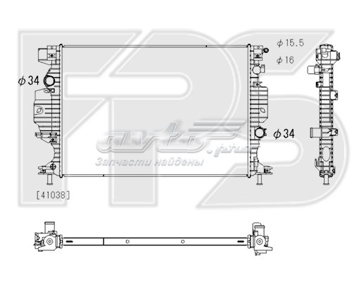 RAD100 Ford radiador de esfriamento de motor