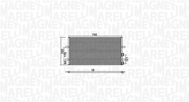 Радиатор кондиционера MAGNETI MARELLI BC740