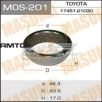 Кольцо приемной трубы глушителя уплотнительное Masuma MOS201 цена, от 14.66 USD