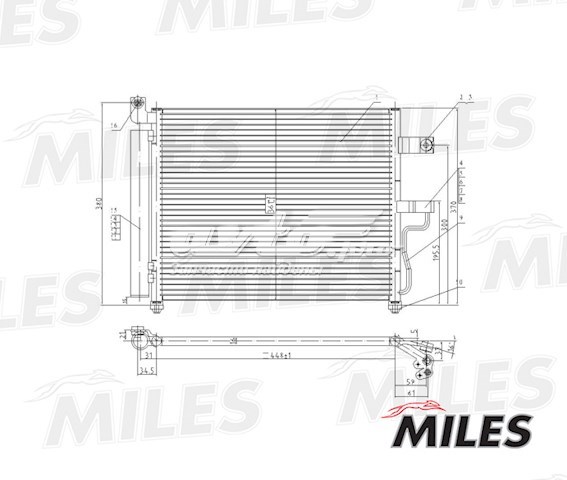 Радиатор кондиционера ACCB006 Miles