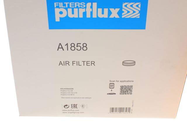 Элемент воздушного фильтра Purflux A1858 цена, от 15.38 USD