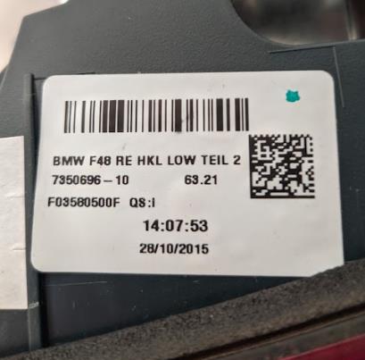 7350696 BMW Фара задняя правая внутренняя