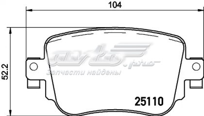 Задние тормозные колодки 8DB355021291 HELLA