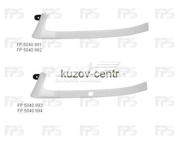 Ресничка (накладка) правой фары FPS FP5040992 цена, от 12.48 USD