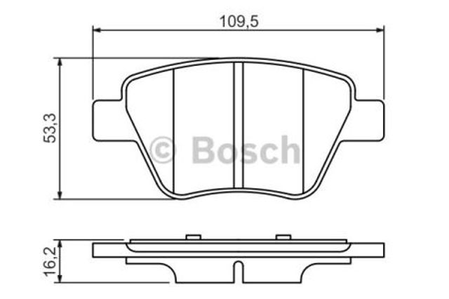 986494416 Bosch Колодки тормозные дисковые комплект