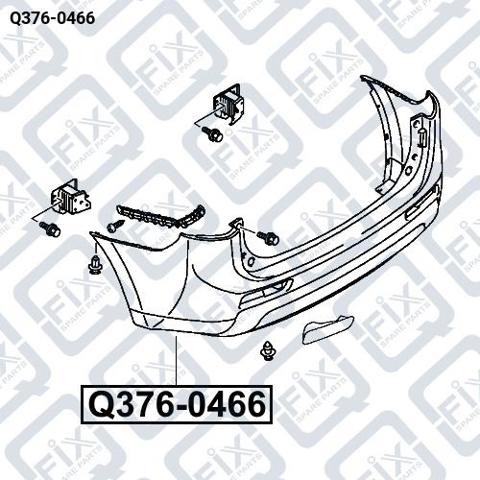 Задний бампер Q3760466 Q-fix