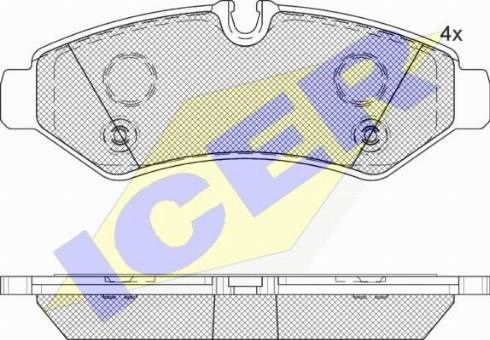 Задние тормозные колодки 142350 Icer