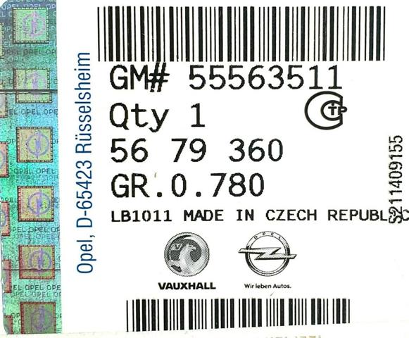 Рабочий цилиндр сцепления в сборе 55563511 General Motors