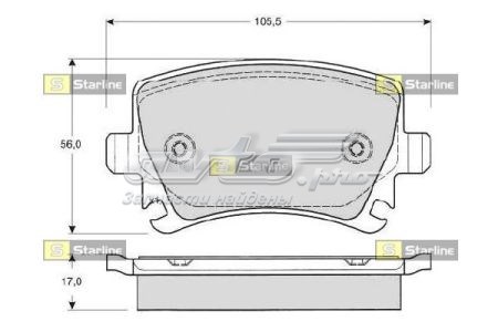 Задние тормозные колодки SBDS011S Starline
