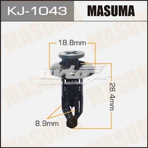 Пистон (клип) крепления подкрылка переднего крыла Masuma KJ1043