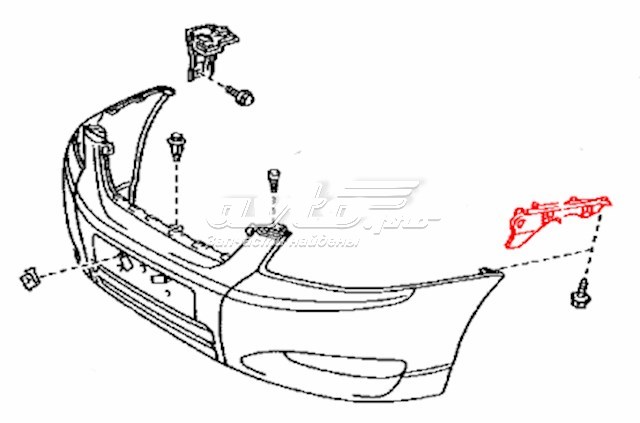 Guia do pára-choque dianteiro esquerdo para Toyota Corolla (E12)
