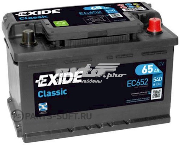 Купить Купить Аккумулятор Exide Емкость 70А/ч Напряжение 12В EC652
