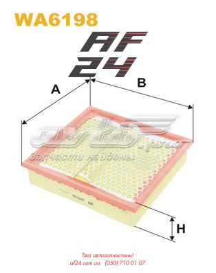 Повітряний фільтр двигуна WA6198WIX WIX