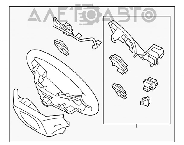 Руль Hyundai/Kia 561102W901RYN цена, от 101.69 USD