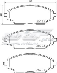 Колодки тормозные передние дисковые PROTECHNIC PRP1746