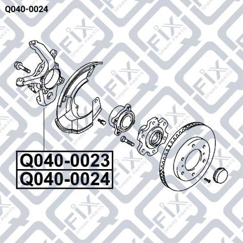 Цапфа (поворотный кулак) передний правый Q-fix Q0400024 цена, от 133.33 USD