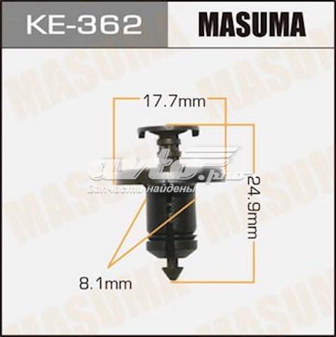 Пистон (клип) крепления бампера переднего Masuma KE362