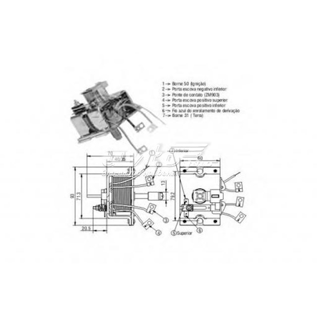 ZM904 ZM relê retrator do motor de arranco