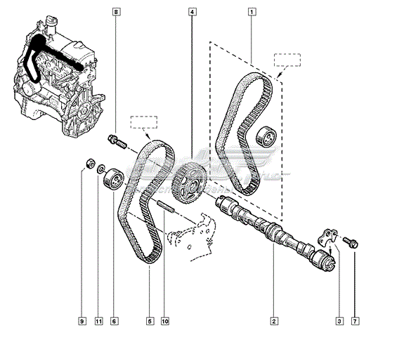 7700274265 Renault (RVI) árvore distribuidora de motor