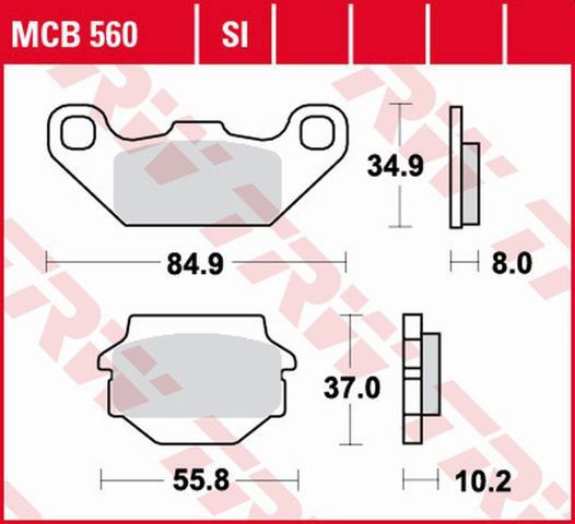 Передние тормозные колодки MCB560SI TRW