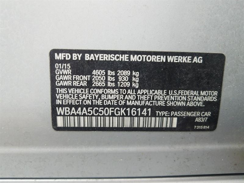 Разборка BMW 4 купе (F36) (01.13 - )