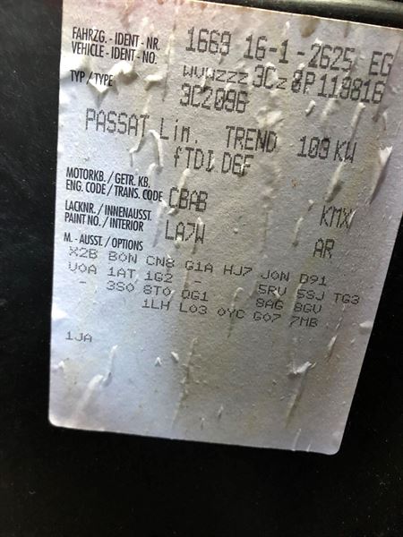 Авторазборка VOLKSWAGEN PASSAT B6 седан (3C2) (2005 - 2011)